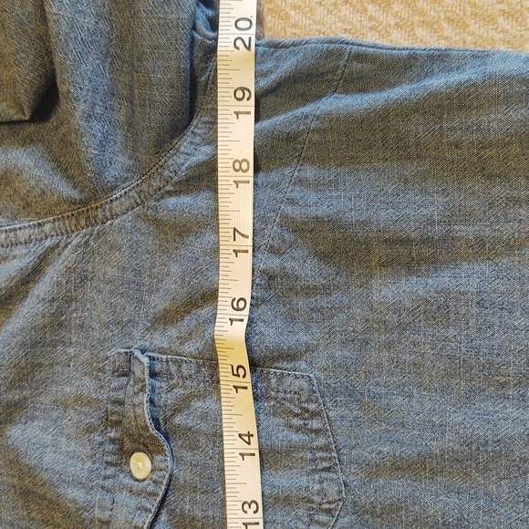 American Eagle Outfitters Women's Long Sleeve Lace Yoke Button Up Shirt - Picture 8 of 11